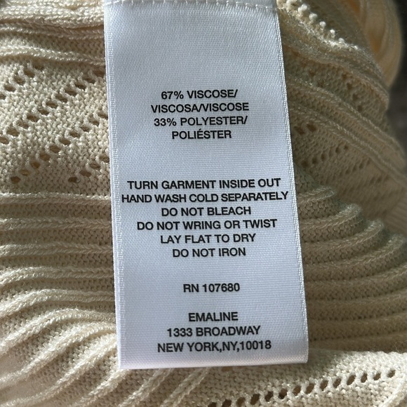 Emaline Cream Knit Cardigan Size M - Picture 5 of 7